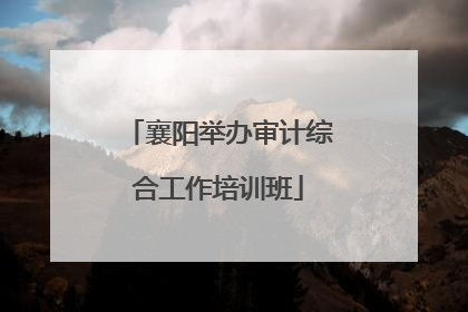 襄阳举办审计综合工作培训班