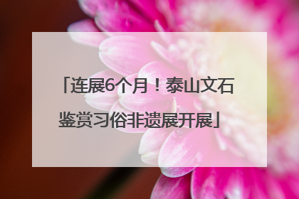 连展6个月！泰山文石鉴赏习俗非遗展开展