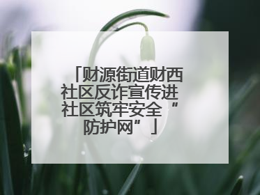 财源街道财西社区反诈宣传进社区筑牢安全“防护网”