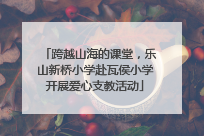 跨越山海的课堂，乐山新桥小学赴瓦侯小学开展爱心支教活动