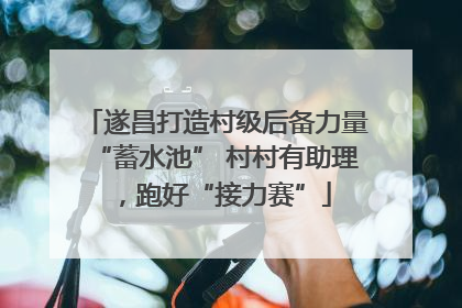遂昌打造村级后备力量“蓄水池” 村村有助理，跑好“接力赛”