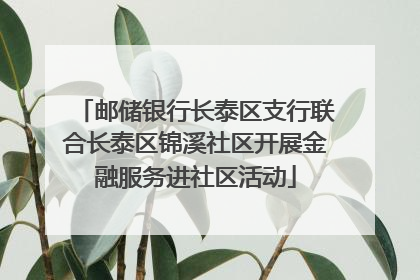邮储银行长泰区支行联合长泰区锦溪社区开展金融服务进社区活动