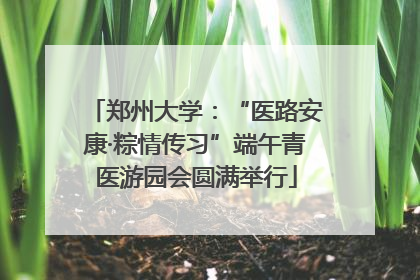 郑州大学：“医路安康·粽情传习”端午青医游园会圆满举行