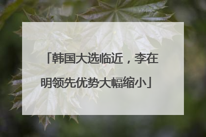 韩国大选临近，李在明领先优势大幅缩小