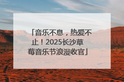 音乐不息，热爱不止！2025长沙草莓音乐节浪漫收官