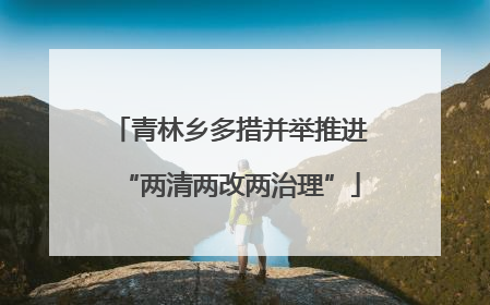 青林乡多措并举推进“两清两改两治理”