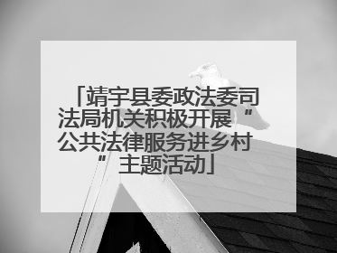 靖宇县委政法委司法局机关积极开展“公共法律服务进乡村”主题活动