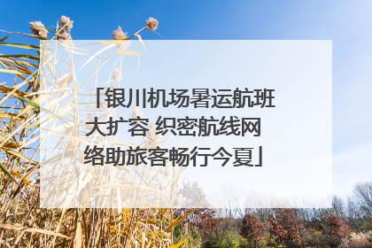银川机场暑运航班大扩容 织密航线网络助旅客畅行今夏