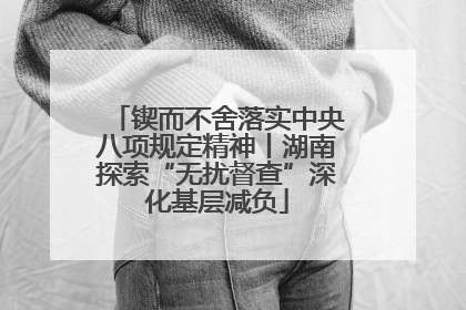 锲而不舍落实中央八项规定精神丨湖南探索“无扰督查”深化基层减负