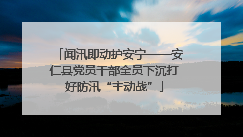 闻汛即动护安宁——安仁县党员干部全员下沉打好防汛“主动战”