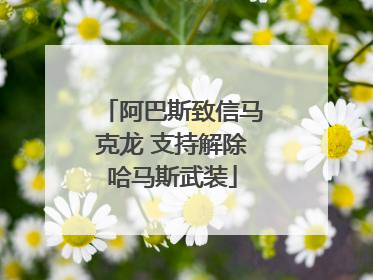 阿巴斯致信马克龙 支持解除哈马斯武装