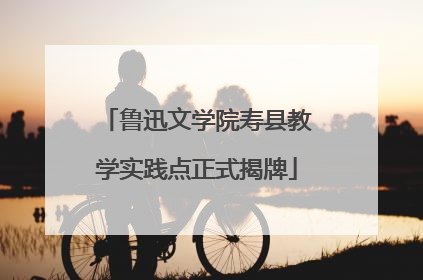 鲁迅文学院寿县教学实践点正式揭牌
