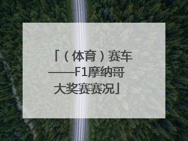 （体育）赛车——F1摩纳哥大奖赛赛况