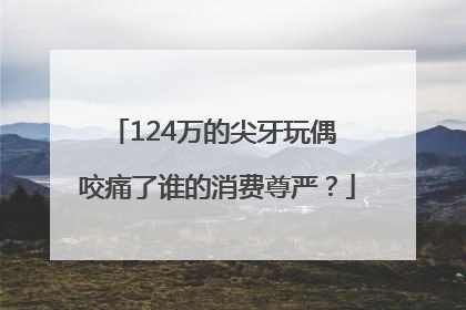 124万的尖牙玩偶 咬痛了谁的消费尊严？