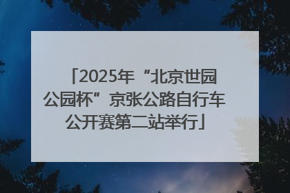 2025年“北京世园公园杯”京张公路自行车公开赛第二站举行