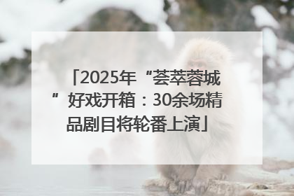 2025年“荟萃蓉城”好戏开箱：30余场精品剧目将轮番上演