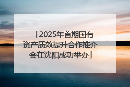 2025年首期国有资产质效提升合作推介会在沈阳成功举办
