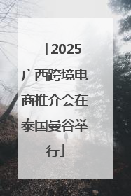 2025广西跨境电商推介会在泰国曼谷举行