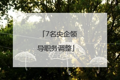 7名央企领导职务调整