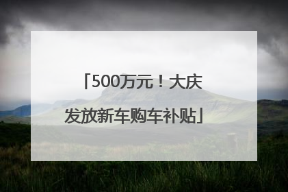 500万元！大庆发放新车购车补贴